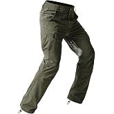 Moosehill Men's Hiking Pants Lightweight: Quick Dry Breathable 7 Pockets | Crotch Vents, Ankle Drawcord, Water Resistant, 4-Way Stretch, Elastic Waist, Outdoor Fishing Travel