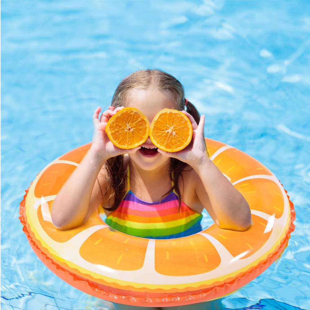 Black Friday Fruit Pool Float Watermelon Orange Lemon Swim Tube Ring
