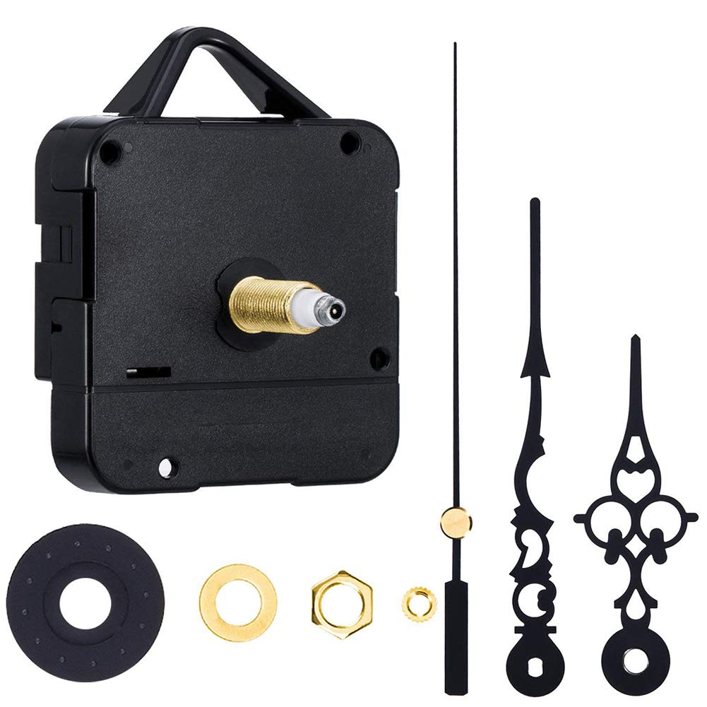 Oyria High Torque Long Shaft Clock Movement Mechanism, Quartz Wall Clock Replacement Movement DIY Kits with Long Spade Hands for Clock Repair Replacement