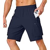 S Spowind Men's Hiking Cargo Shorts Quick Dry Lightweight Summer Travel Shorts with Zipper Pockets for Camping Fishing Golf