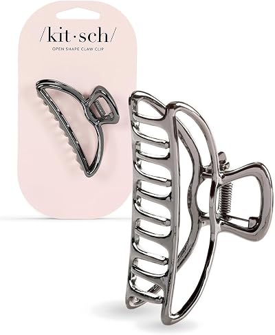Kitsch Metal Hair Clip for Women Hematite Large Claw Clip Durable Style