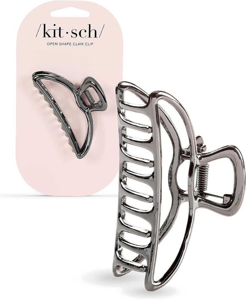 Kitsch Metal Hair Clip for Women Hematite Large Claw Clip Durable Style