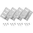 Newpowa Solar Panel Mounting Z Brackets, with Nuts and Bolts, Designed for PRO Series, Sliver, 4 Units per Set