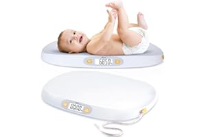 TIPRE Baby Scale for Weighing, 55 lb/0.01 lb Digital Infant Scale for Weighted Feeds with Height Measuring Tape Weight Compar