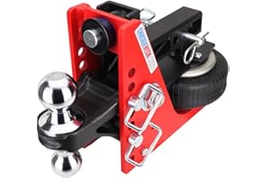 SHOCKER HITCH Shocker HD 20K Air Hitch with Chrome Combo 2" & 2-5/16" Balls, Fits 2" Hitch - 20,000 lbs