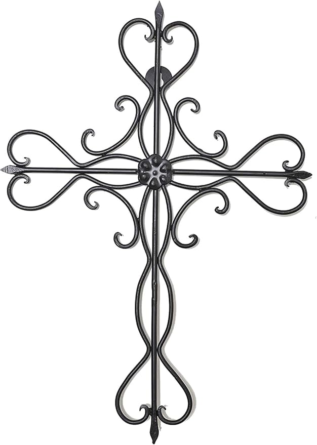 Ardour 14 x 10 Inch Large Metal Decorative Hanging Wall Cross.Metal