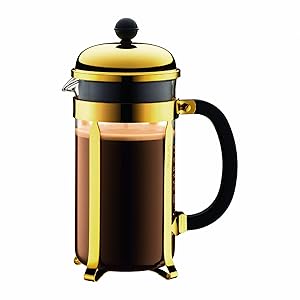 Bodum 1928-17 Chambord 1-Liter 8-Cup Coffee Maker, 34-Ounce, Gold