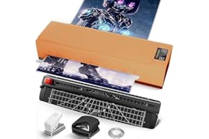 A3 Laminator Machine,13 Inch 9-in-1 Laminating Machine with Laminating Sheets,Thermal Laminator Hot & Cold,Brown