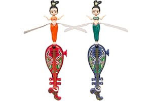 Helicopter Toy,Flying Dancers Dolls | 2 Pieces Fairy Rotating Toy Saucer Toy - Rotating Toy, Flying Rope Toys for Cum