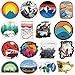 Vinyl Outdoors Wilderness Nature Stickers Hiking Camping Travel Adventure Stickers Pack 50 Pcs Outdoors Decals for Car Bumper Helmet Luggage Laptop Water Bottle