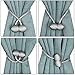 Melaluxe 6 Pack Magnetic Curtain Tiebacks, Decorative Curtain Holdbacks for Window Décor (Grey)