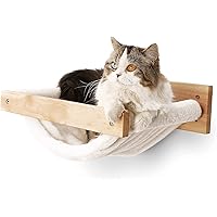 FUKUMARU Cat Hammock Wall Mounted Large Cats Shelf - Modern Beds and Perches - Premium Kitty Furniture for Sleeping, Playing,