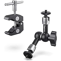 SmallRig Super Clamp w/ 1/4" and 3/8" Thread and 5.8 Inches Adjustable Friction Power Articulating Magic Arm with 1/4…