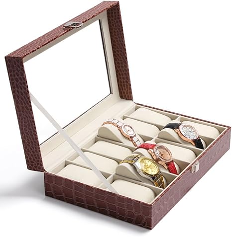 Amazon Fine Leather12時計ボックス Watches受信コレクションボックス 彼氏誕生日プレゼント Chsakfhsdjk ジュエリー収納 オンライン通販
