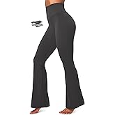 IUGA Flare Leggings for Women Tummy Control Flared Leggings No Front Seam Yoga Pants Women High Waisted Workout Bell Bottoms