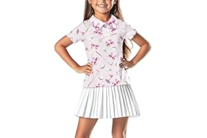 Snilety Girls Golf Polos Shirts Size 5-16Y Quick Dry Kids Girls T Shirts Summer Athletic Girl Shirt with Collar Workout Tops