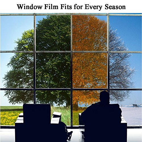 One Way Mirror Window FilmStatic Cling Removable Block UV Heat Control