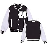 NICNZQI Kids Varsity Jacket Girls Baseball Jacket Boys Bomber Outwear with Pocket Coat