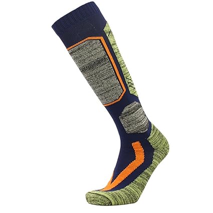 Hownew-X Unisex Skisocken Kniestrümpfe mit Spezialpolsterung Winter Warm atmungsaktive Snowboard socken Herren Damen 1 Paar