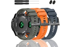 ZEROFIRE Bands Compatible with Garmin Fenix 5 Watch Strap Replacement Silicone Band for Fenix 7/Fenix 6/Fenix 6 Pro/Fenix 5/Fenix 5 Plus/Forerunner 935/Forerunner 945/Approach S60/S62/Quatix 5/Qatix 6, Not Fit 5X, 5S
