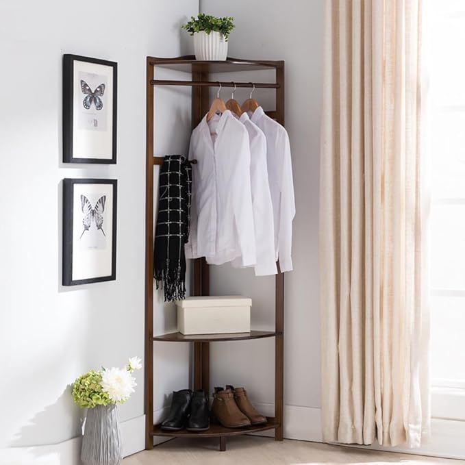 HUISHUAI Einfache Eckgarderobe, Trockenregale für europäische