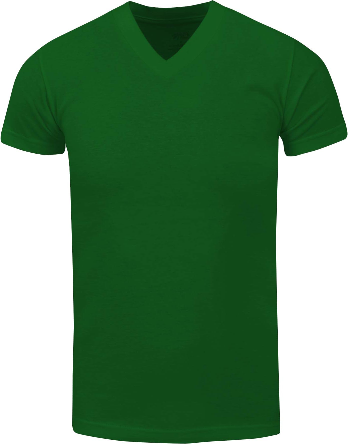 Men's Heavyweight Cotton T Shirt – Premium 6.2 Ounce Short Sleeve V Neck Basic Plain Tee Top Tshirts Regular and Big Size