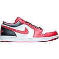 Nike Men's Air Jordan 1 Low Shoes, White Black Red, 10.5 US