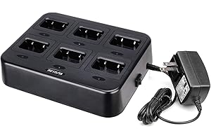 Retevis RT68 NR10 Six-Way Charger, Multi Unit Rapid Charger for Retevis RT68 RT68H NR10 Walkie Talkie and Battery (1 Pack)