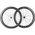ELITEWHEELS Road Bike Carbon Wheels 700c Clincher 30/38/50/55/60/82mm Carbon Wheelset Tubeless Ready Cycling Wheel U Shape