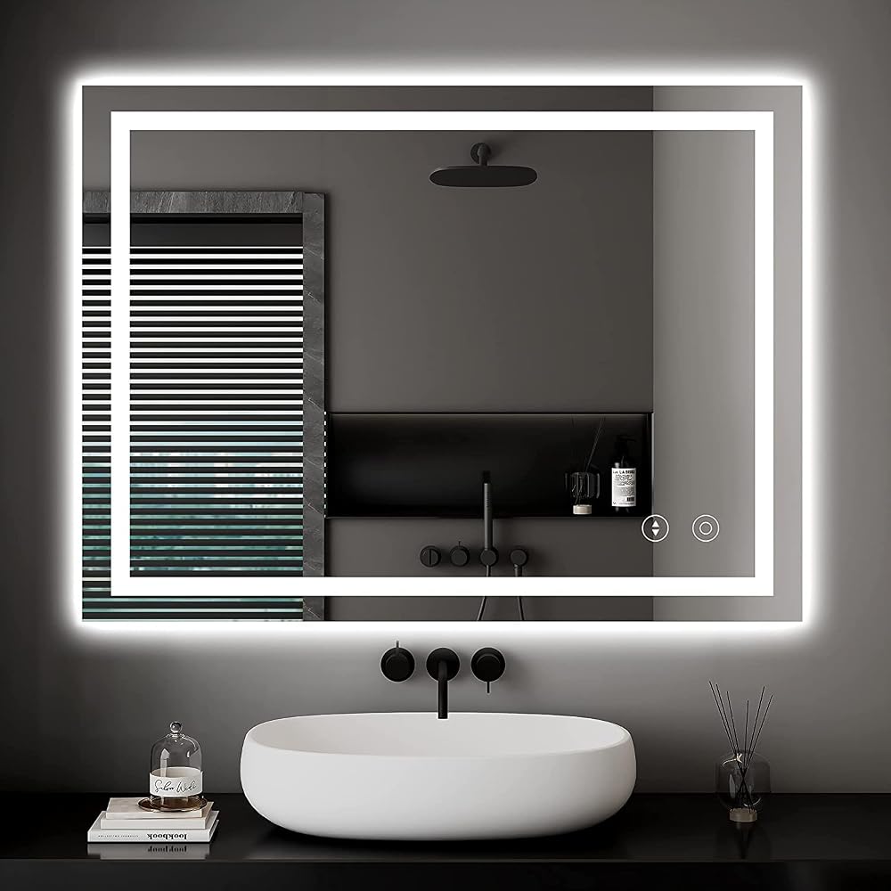 Dripex LED Bathroom Mirror 500x700 mm Dimmable 3 Color Temp Anti-Fog IP54