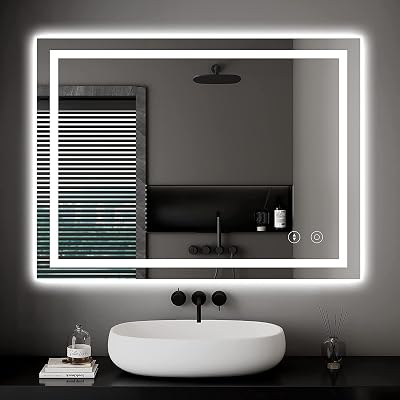 Dripex LED Bathroom Mirror 500x700 mm Dimmable 3 Color Temp Anti-Fog IP54