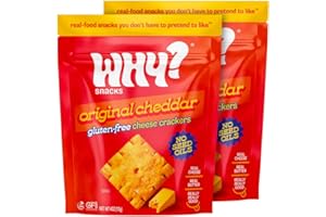 WHY? SNACKS Gluten-Free Cheddar Crackers, 2 bags, 4.0 Oz Each, Seed Oil Free, Non-GMO, All Natural
