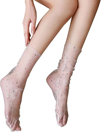Amazon Co Jp B Angel 靴下 レディース ソックス 透け 星 極薄 可愛い パンプス 透明なレース 速乾 脱げない 美脚 カジュアルソックス 白 ホワイト Bfm7661w ドラッグストア