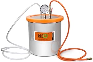 BACOENG 3 Gallon Resin Trap Vacuum Chamber, Stainless Steel Vacuum Degassing Chamber Kit (3 Gallon/1.2 QT/2 QT Available)