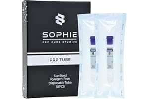 SOPHIEPRP 20 Tubes 10ml/15ml PRP Tubes Anticoagulant and Separation Gel PRP Tube Platelet Rich Plasma (10ml)