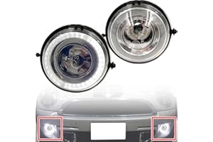 NJSBYL LED Daytime Running Lights for MINI Cooper Clubman R55/Hatch R56/Convertible R57/R58 Coupe/Roadster R59/Countryman R60/Paceman R61 F56 Xenon White LED DRL Halo Ring Parking&Position&Fog lights