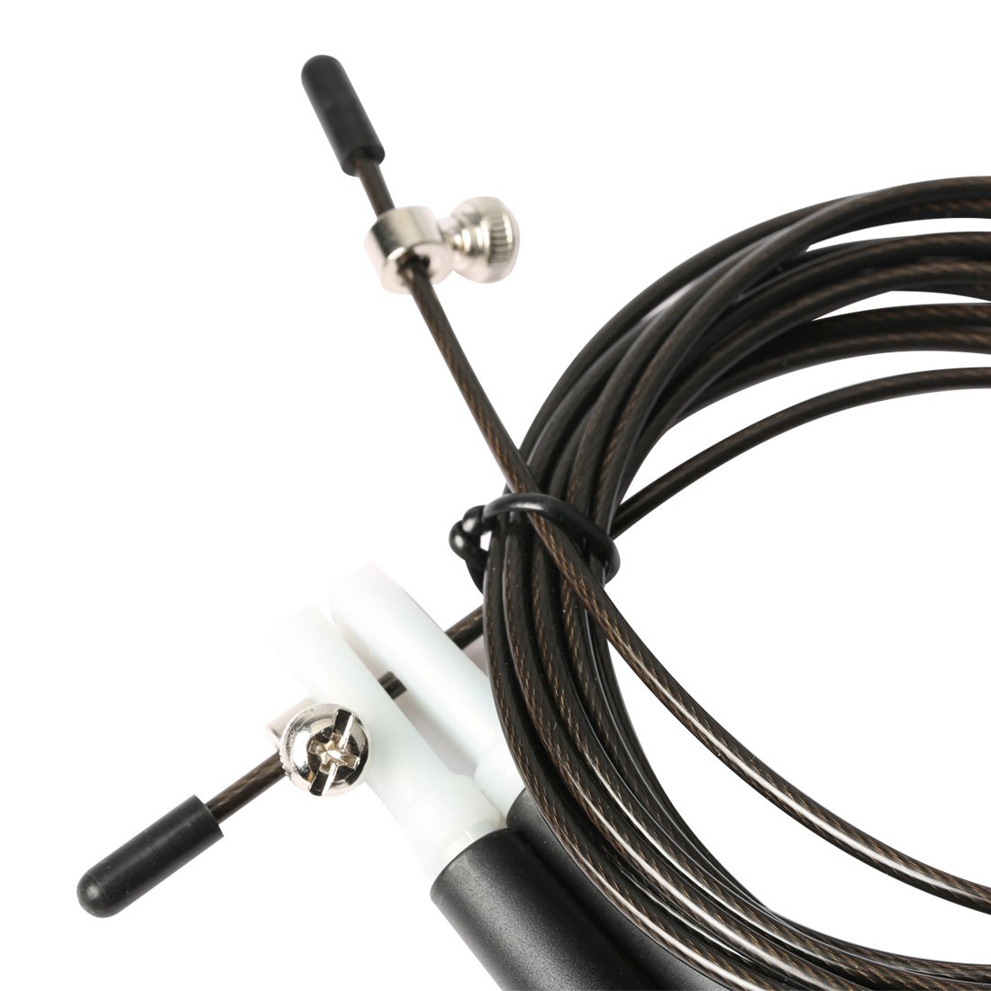 Cuerda saltar acero,Cuerda para saltar ajustable Unisex - Rodamientos Combas Para CrossFit,artes marciales mixtas, boxeo y fitness-Negro