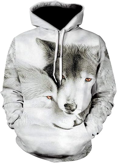 wolf head hoodie