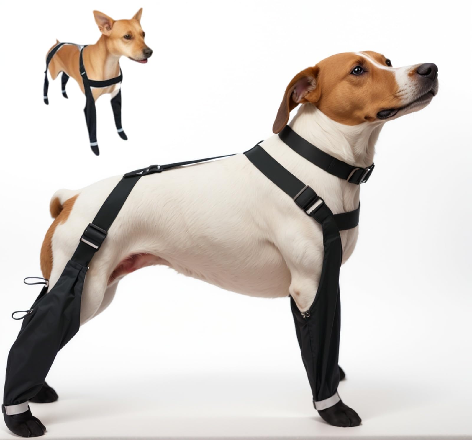 Photo 1 of BAYANKALA Dog Suspender Booties,2026 New Waterproof Adjustable Dog Paw Leggings, Anti-Slip Boots for Dogs, Snow, Rain, Hiking, and Winter Protection, M Size, Paws Protector for Active Dogs