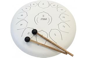 axGear Rain Drum Steel Tongue Drum 12 Inch 13 Notes Instrument
