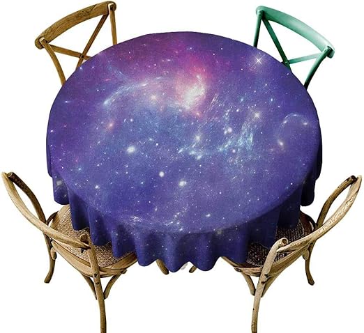 Amazon Starsart 丸型テーブルクロス 宇宙 月と宇宙の眺め 地球の表面 銀河テーマアートプリント ブラウン イエロー ホワイト テーブルクロス カバー ウェディング イベント パーティー Diameter65 Inch テーブルクロス オンライン通販