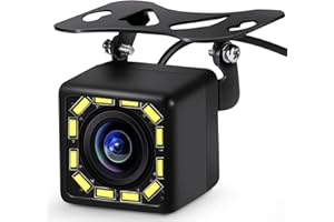 EKAT Car Rear View Camera Backup Reverse Camera HD 170° Wide Angle 12 LED Night Vision, for RV Trucks Trailer SUV