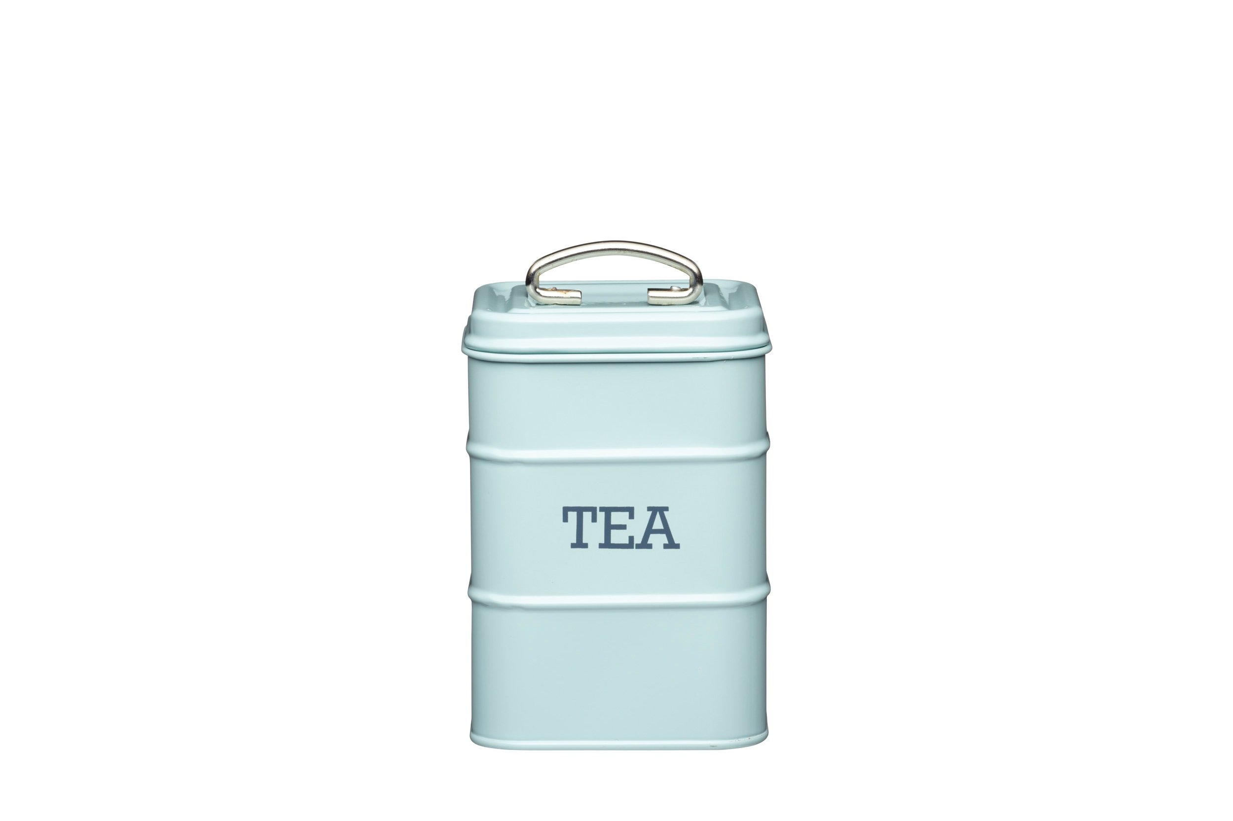 KitchenCraft Living Nostalgia Metal Tea Caddy, 11 x 17 cm - Vintage Blue
