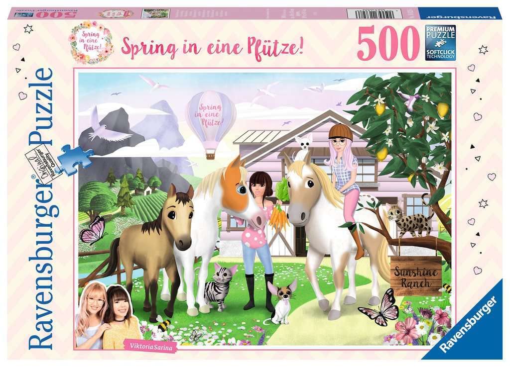 Ravensburger Puzzle 500 Pieces – 16828 Spring in a Puddle – Puzzle from 10 Years for All Fans of ViktoriaSarina