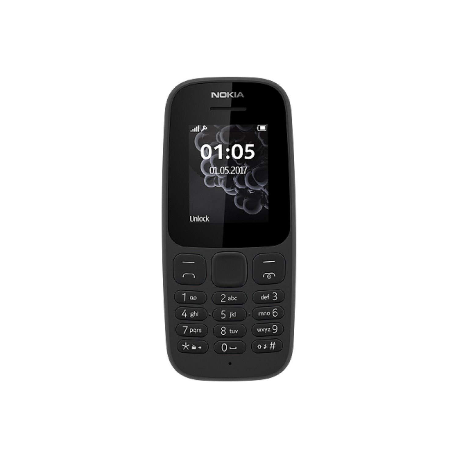 Nokia 105 Single SIM Mobile Phone (2017 Edition) - Black