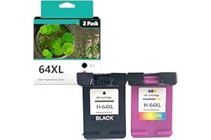 64XL Ink Cartridges Replacement for HP 64 64XL Ink Cartridge Compatible for HP Envy Photo 7855 7858 7155 6252 7800 7100 Envy 