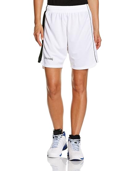 Spalding 4her II Shorts De Equipaciones, Mujer, Blanco/Negro, XXXS ...