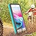 EFFUN iPhone 7 Plus/8 Plus Waterproof Case, IP68 Certified Waterproof Underwater Cover Dirtproof Snowproof Shockproof Case with Cell Phone Holder, PH Test Paper, Stylus Pen and Float Strap Aqua Blue