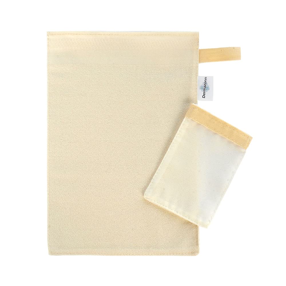 Dermazonn Deep Exfoliating Mitt Body Scrub and Face Scrub – Scrub Mitts for Shower – Turkish Bath hammam Glove – Face Peeling – Turkish Hammam Kese