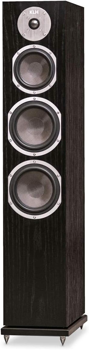 KLH Audio Kendall Floorstanding Speaker Single Black Oak